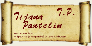 Tijana Pantelin vizit kartica
